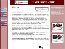 Tablet Screenshot of harrisonlathe.com